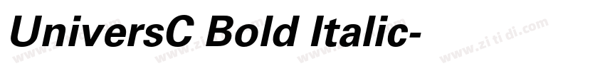 UniversC Bold Italic字体转换